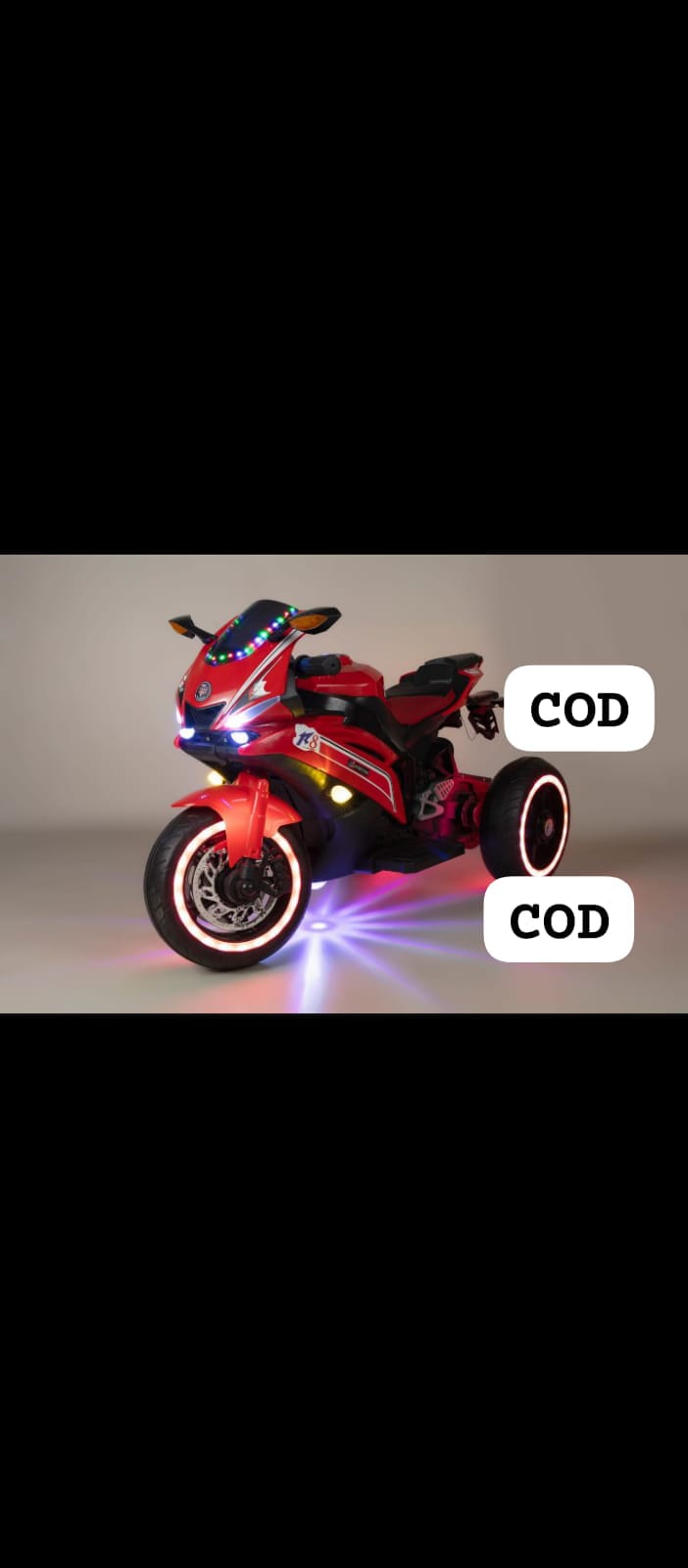 Kids Electric Ride-On Motorcycle / Sport Bike (Red) — image 1
