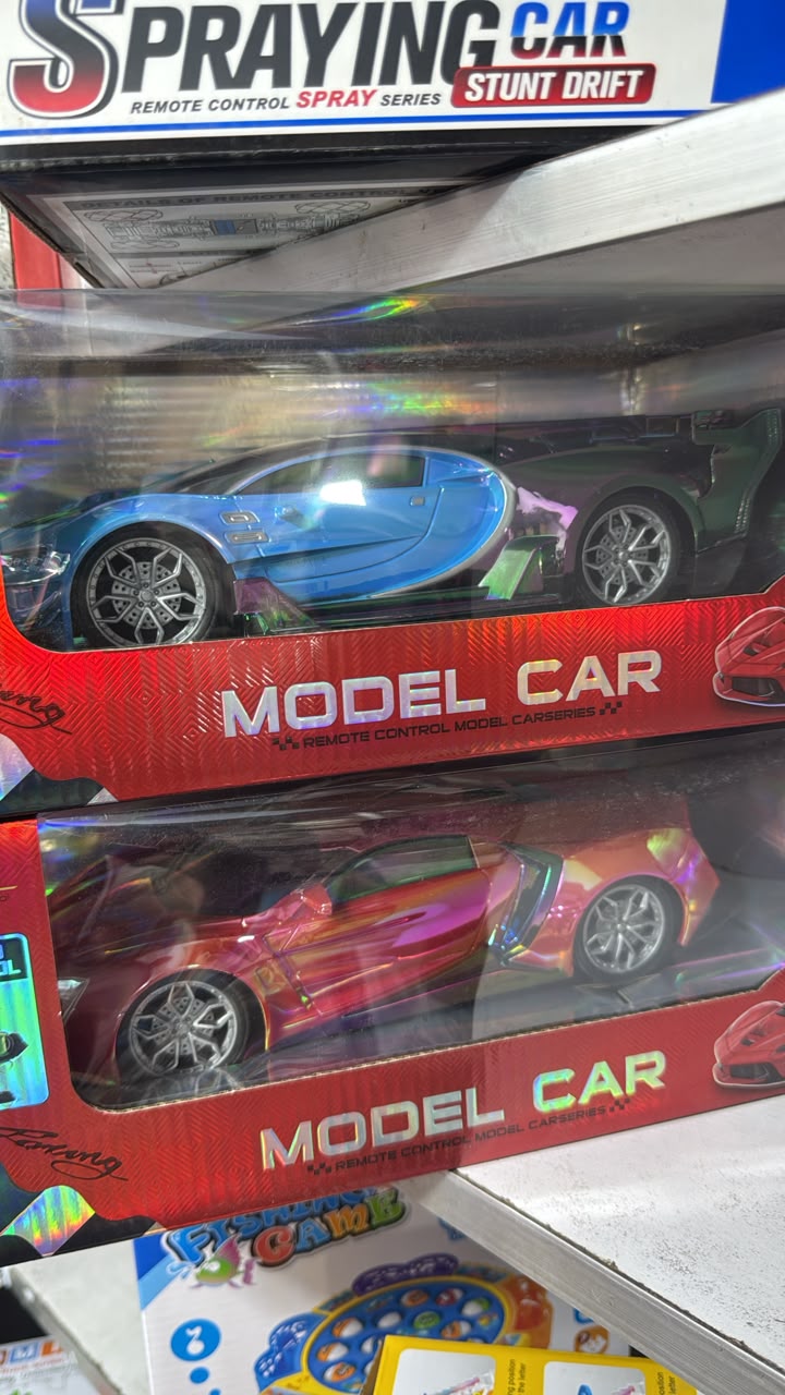Spraying Car Stunt Drift Remote Control Model Car (Irridescent Blue / Pink Variant) — image 1