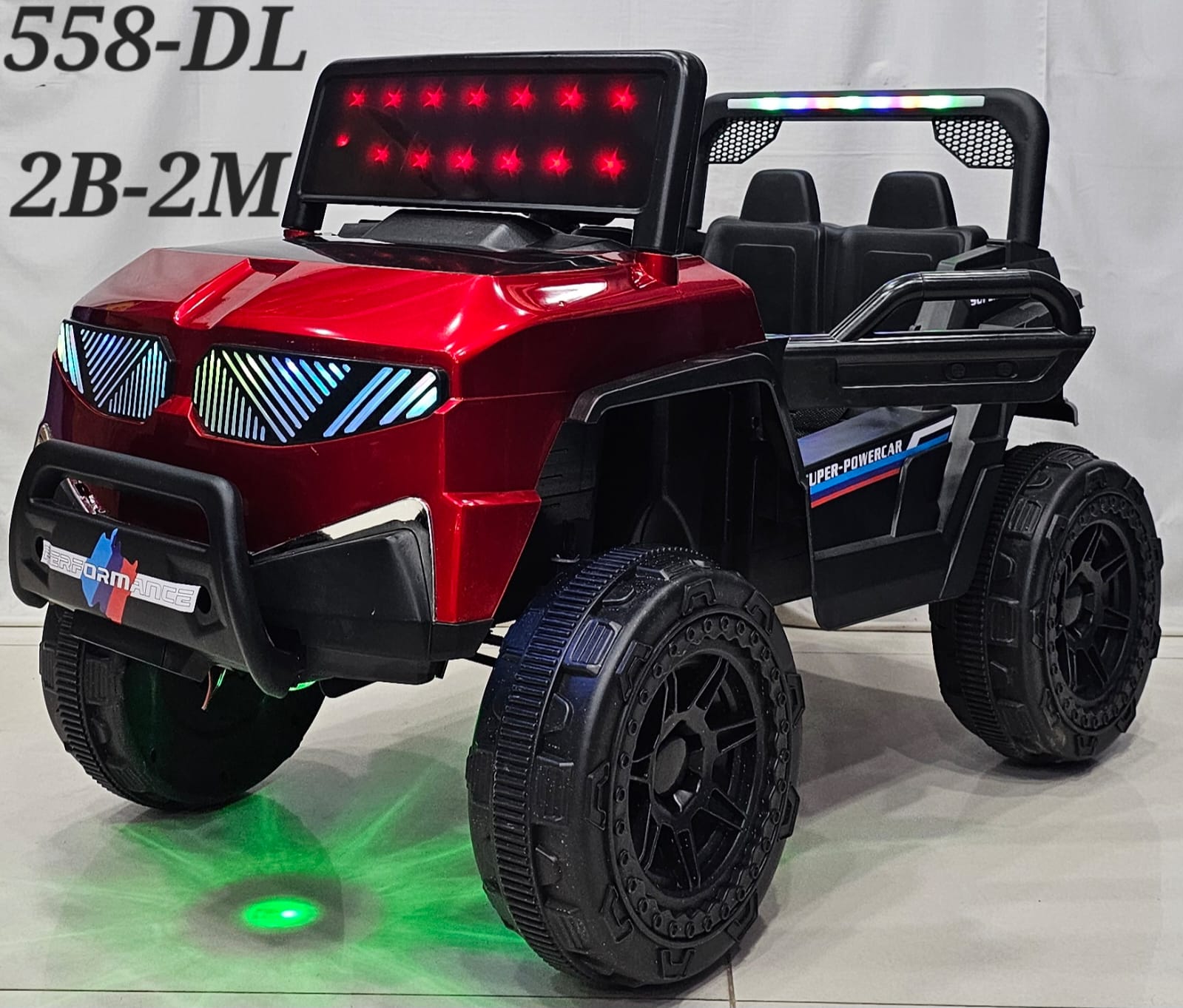 4x4 Off-Road Kids Ride-On Jeep / Buggy (Model 558-DL, 2B-2M) - Metallic Red — image 1